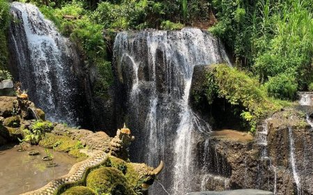 Exploring the Mystical Atmosphere at Penglukatan Taman Beji Griya Waterfall