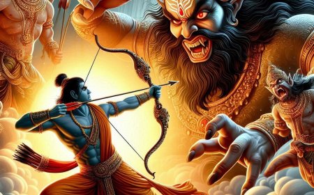 The Last Great Battle of Rama's Army Against Ravana's Army