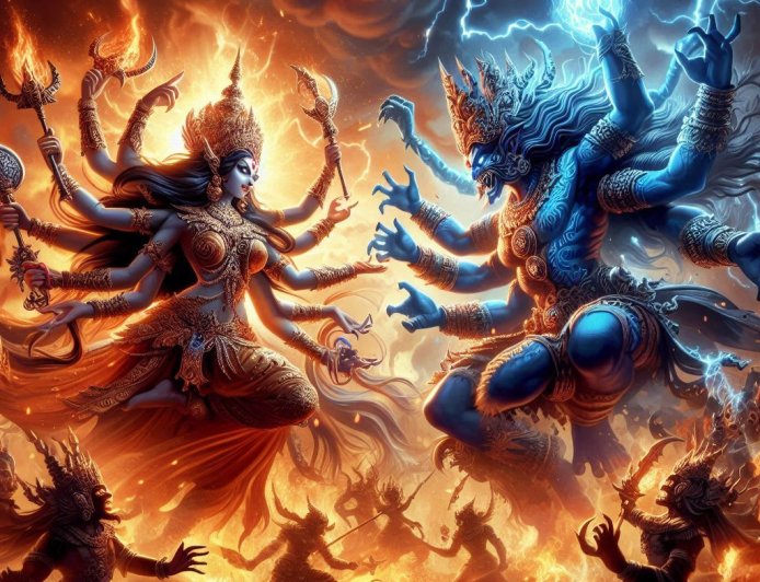 Amukan Mahakali: Pertarungan Epik Melawan Raktabija, Sang  Raja Iblis yang Abadi