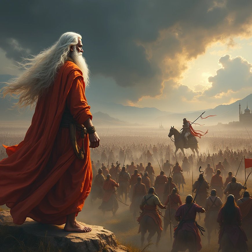 Illustration of Maharsi Wyasa in the Process of Classifying Veda Wyasa (Source: Private Collection)