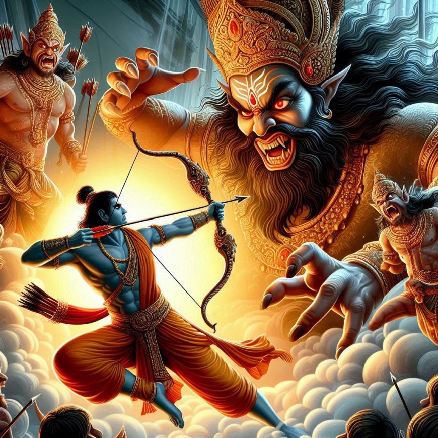 The Last Great Battle of Rama's Army Against Ravana's Army