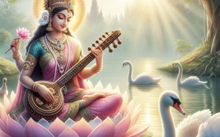 The Enchanting Tale of Goddess Saraswati: The Divine Muse of Wisdom and Art