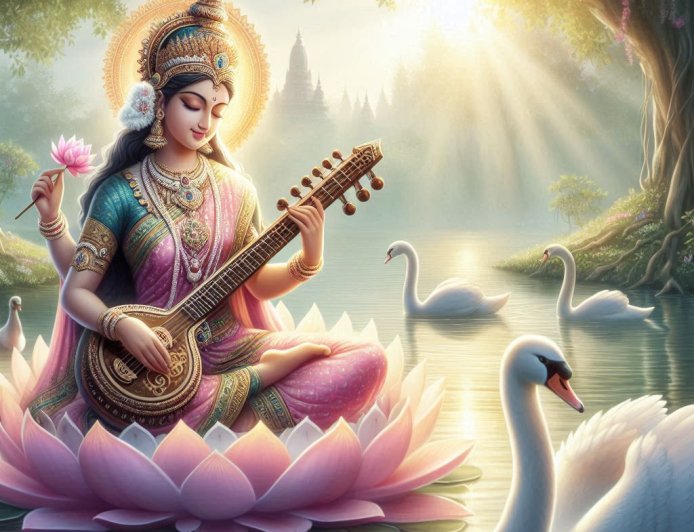 Misteri dan Keajaiban Dewi Saraswati: Kisah Sang Dewi Pengetahuan dan Kebijaksanaan