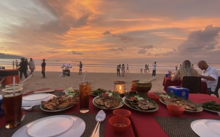 Muaya Beach Jimbaran: Savoring Honey Clams and Grilled Fish Amidst the Golden Sunset