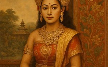 Queen Sri Ajnadewi on the Throne of the Warmadewa Dynasty