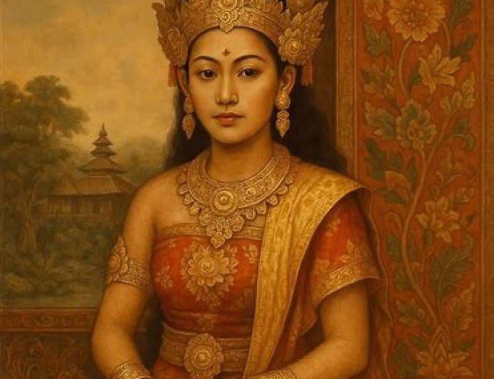 Queen Sri Ajnadewi on the Throne of the Warmadewa Dynasty