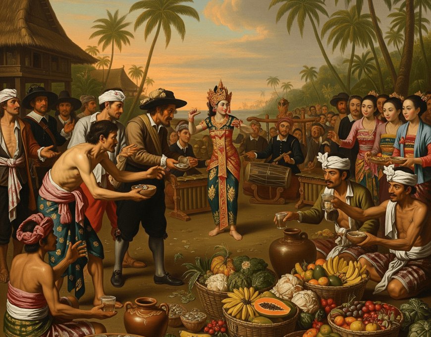 Ilustrasi Pedagang Belanda Mulai Menjalin Hubungan dengan Masyarakat Bali (Sumber : Koleksi Pribadi)
