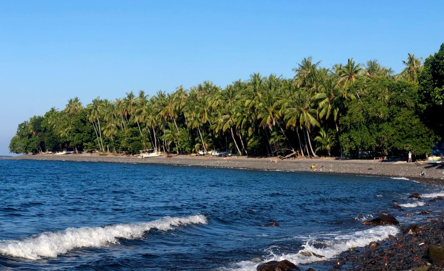 Palisan Beach: The Charm of Sunset Amid Rocks and Coconut Trees