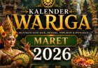 Kalender Wariga Bali Maret 2026
