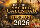 Balinese Sacred Calendar February 2026