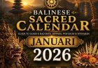 Balinese Sacred Calender January 2026