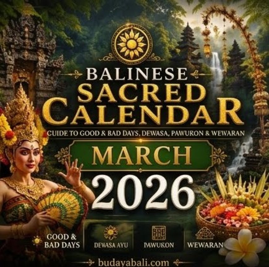 Balinese Sacred Calendar March 2026.