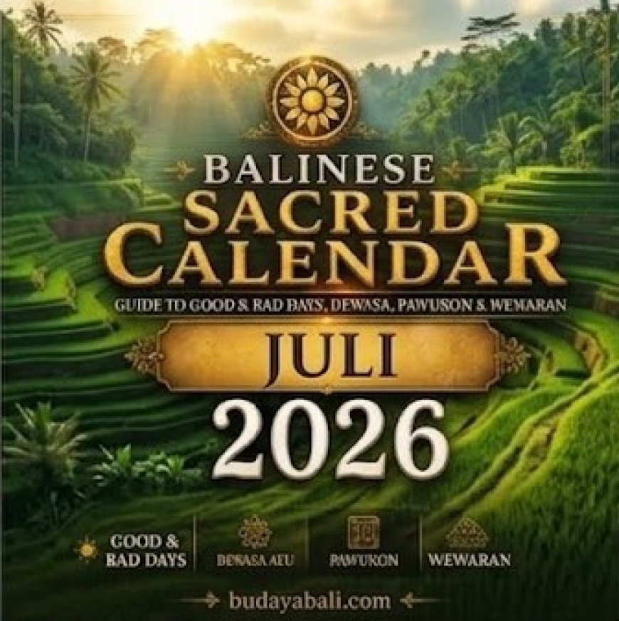 Balinese Sacred Calendar July 2026