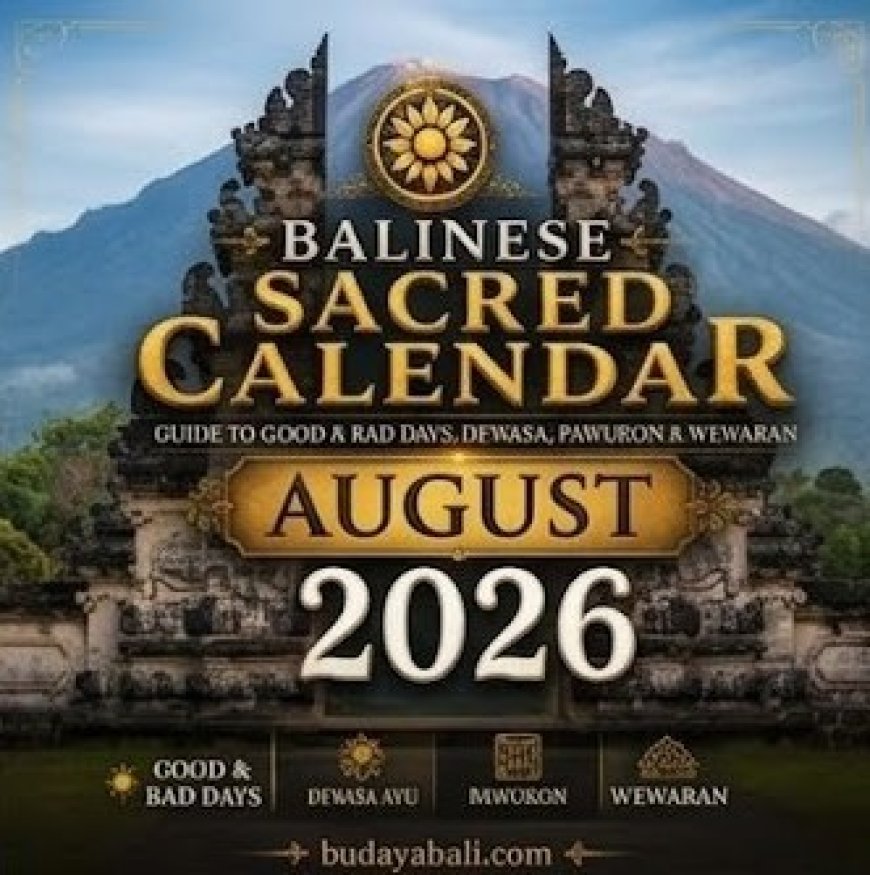 Balinese Sacred Calendar August 2026