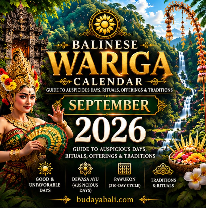 Balinese Sacred Calendar September 2026