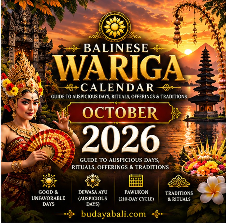 Balinese Sacred Calendar October 2026